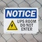 Signmission UPS Room Do Not Enter OSHA Notice Sign, Plastic, 10in W x 7in L, 2PK OS-2PACK-NS-P-710-L-18786 - alternate 2